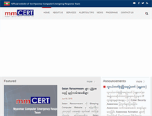 Tablet Screenshot of mmcert.org.mm